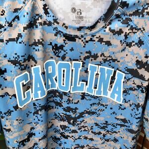 Carolina Digital Camo Short Sleeve Blue Shirt  Men's Large